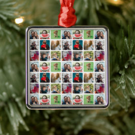 Modern Keepake Foto Collage Muster Ornament Aus Metall