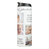 Modern Keepake Foto Collage Wir Liebe Sie Oma Thermosbecher (Nach rechts gedreht)