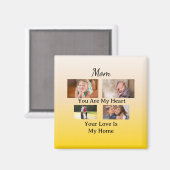 Modern Keepsake – Four Photo Mom Magnet (Vorderseite/Rückseite)