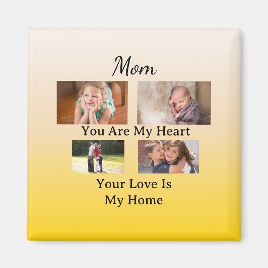 Modern Keepsake – Four Photo Mom Magnet (Vorne)