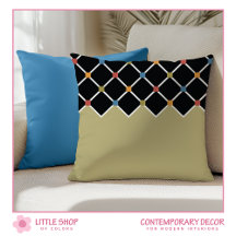 Modern Khaki Green Harlequin Diamond Muster