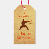 Modern Kick it Martial Arts Kinder Karate Geburtst Geschenkanhänger (Vorderseite)