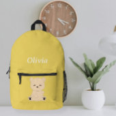 Modern Kids' Backpack with Bear - Personalized Bedruckter Rucksack