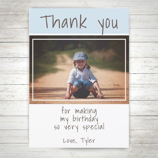 Modern Kids Foto Danke Karte