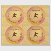 Modern Kids Happy Birthday Martial Arts Karate Geschenkpapier (Flach)