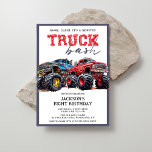 Modern Kids Monster Truck Geburtstagsparty Einladung<br><div class="desc">Modern Kids Monster Truck Geburtstagsparty Einladung</div>