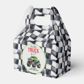 Modern Kids Monster Truck Geburtstagsparty Geschenkschachtel (Rückseite)