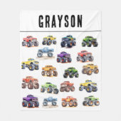Modern Kids Monster Trucks Fleecedecke (Vorderseite)