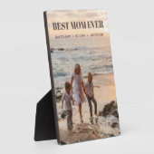Modern Kids Names Personalized Best Mom Ever Photo Fotoplatte (Seite)