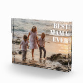 Modern Kids Names Simple Mother Best Mama Ever Fotoblock (Rechts)