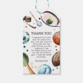 Modern Kids Sports Geburtstagsparty Geschenkanhänger (Vorderseite)