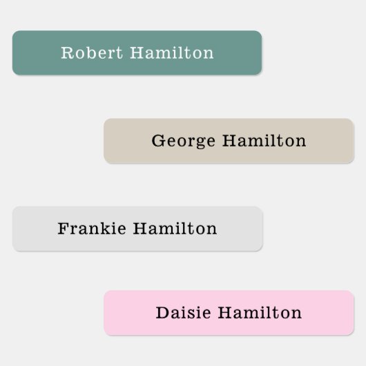 Modern Kids Waterproof Name Custom Etiketten (Gruppe)