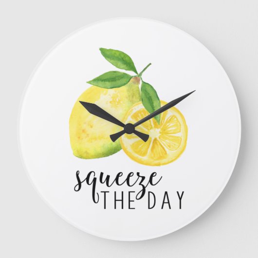 MODERN KITCHEN LEMON PUN GROßE WANDUHR (Vorderseite)