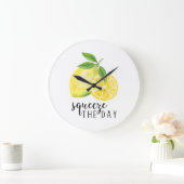 MODERN KITCHEN LEMON PUN GROßE WANDUHR (Zuhause)