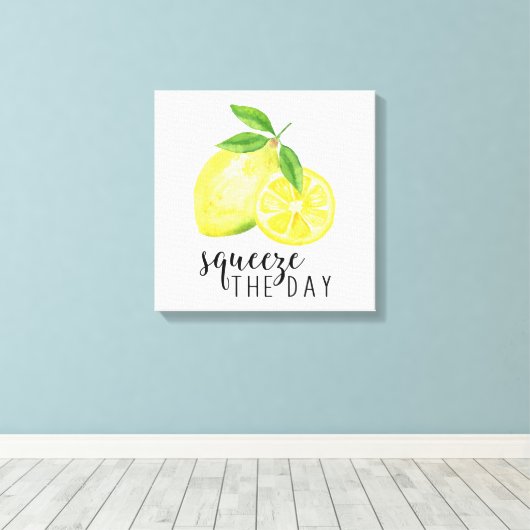 MODERN KITCHEN LEMON PUN LEINWANDDRUCK (Insitu (Holzboden))