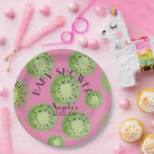 Modern Kiwi Fruit - Wasserfarben Babydusche Pappteller (Party)