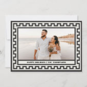 Modern klassische Weihnachtskarte Mosaik Tile Einladung (Vorderseite)