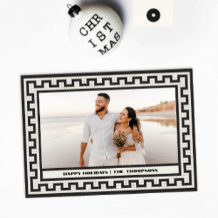 Modern klassische Weihnachtskarte Mosaik Tile Einladung