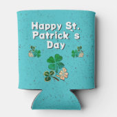 Modern Kleeblatt Clover Happy St Patrick`s Day Dosenkühler (Rückseite)