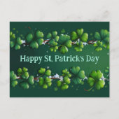 Modern Kleeblatts St. Patrick's Day Postkarte (Vorderseite)
