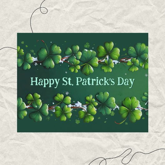 Modern Kleeblatts St. Patrick's Day Postkarte