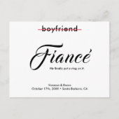 Modern Klingeln auf die Verlobung Ankündigung (Vorderseite)