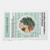 Modern Korean Food Colorful Bibimbap Recipe Geschirrtuch (Horizontal)