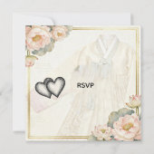 Modern Korean Traditional Wedding Invitation (혼례 초 (Rückseite)