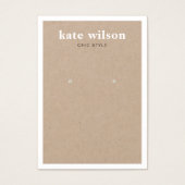 Modern Kraft Earring Display Card (Vorderseite)