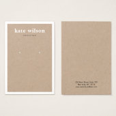 Modern Kraft Earring Display Card (Vorne & Hinten)