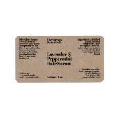 Modern Kraft Paper Cosmetics Dropper Bottle Label Adressaufkleber (Vorne)