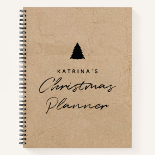 Modern Kraft Paper Einfache Weihnachtsplaner Notizblock
