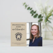 Modern Kraft Paper Real Anwesen Add Logo Postkarte (Stehend Vorderseite)