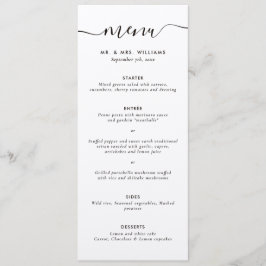 Modern Kraft Wedding Menu Menükarte
