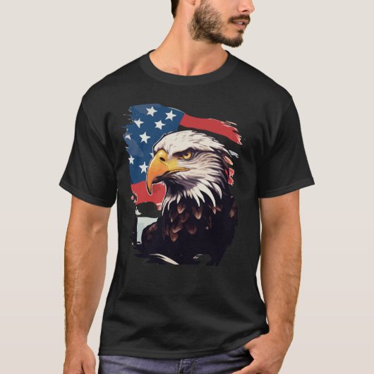 modern kreativ vintage retro adler design T-Shirt (Vorderseite)