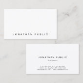 Modern kreative, elegante, einfache Vorlage Minima Visitenkarte (Vorne/Hinten)