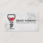 Modern kreatives Logo für Weinglas Visitenkarte (Vorderseite)