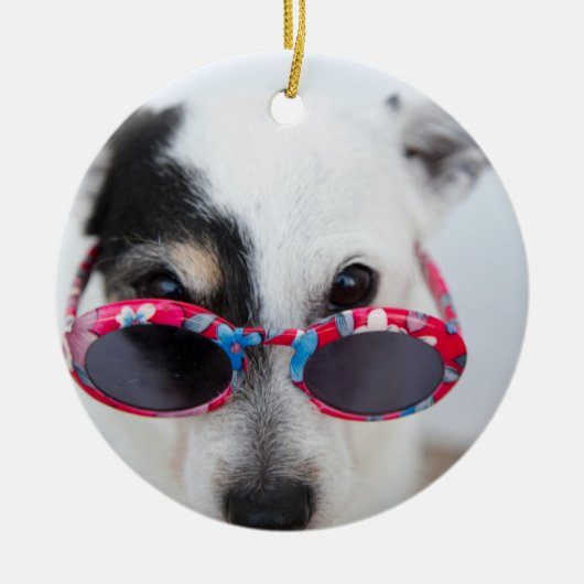 Modern kreieren Sie Ihr eigenes Foto Keramik Ornament (Vorne)