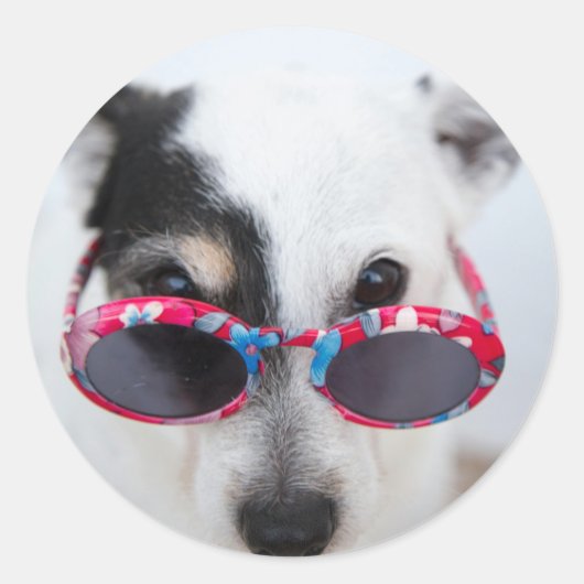 Modern kreieren Sie Ihr eigenes Foto Runder Aufkleber (Vorderseite)