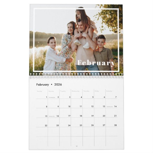 Modern kreieren Sie Ihr eigenes Personalisiertes 2 Kalender (Feb 2026)