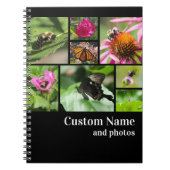 Modern kreieren Sie Ihre eigene FotoCollage Schwar Notizblock (Vorderseite)