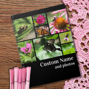 Modern kreieren Sie Ihre eigene FotoCollage Schwar Notizblock