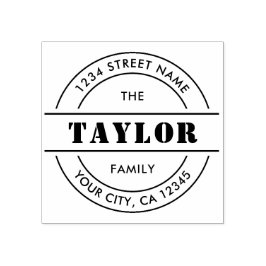 MODERN kreieren Sie Ihre eigene runde Rücksendeadr Gummistempel