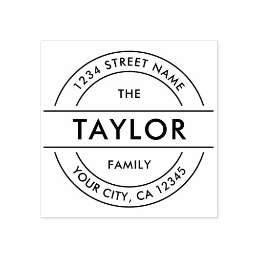 MODERN kreieren Sie Ihre eigene runde Rücksendeadr Gummistempel (Prägung)