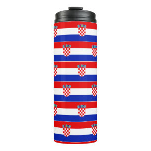 Modern Kroatien - Nationalflagge blau rot Thermosbecher