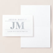 Modern kühl Beruflich | Grau und Silber Folienkarte (Anzeige)