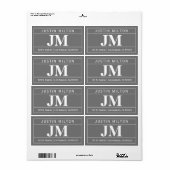 Modern kühl Beruflich | Grau und Weiß (Vorne)