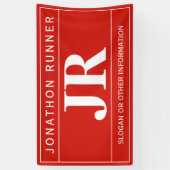 Modern kühl Beruflich | Rot und Weiß Banner (Vertikal)