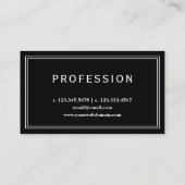 Modern kühl Beruflich | Schwarz/Weiß Visitenkarte (Rückseite)