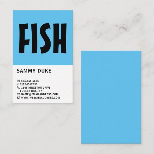 Modern kühl, Fisherman, Fischfang, Fischfang Visitenkarte (Vorne/Hinten)